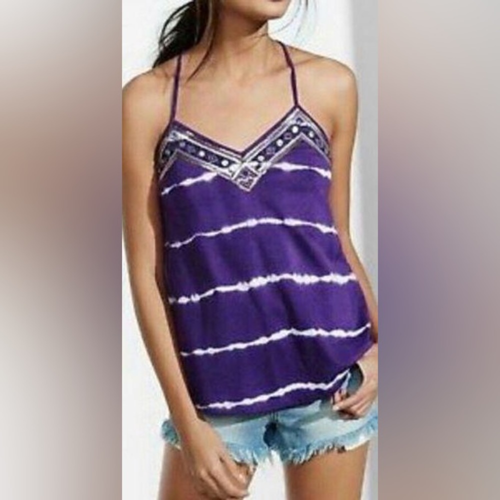 Purple & White Express tank top